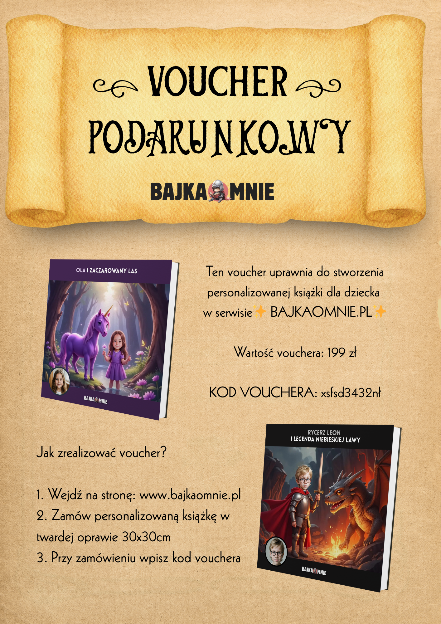 Voucher for a Personalized Book