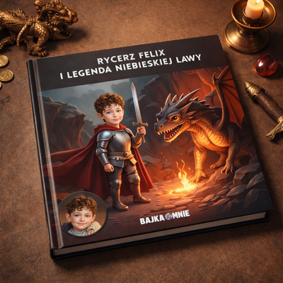 Rycerz i Legenda Niebieskiej Lawy — knight laying product mockup 30x30